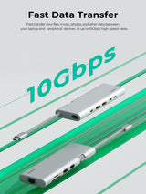 AUKEY UH-CUH03 OfficeDok 10-in-1 USB-C Hub with 2 HDMI Ports, view 4