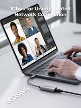 AUKEY UH-E01 USB-C to Ethernet Hub Adapter, view 6