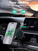 AUKEY MagFusion Dash Plus Qi2.2 Active Cooling Wireless Charging Phone Mount Charger HD-MC13AP, view 2