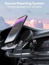 AUKEY MagFusion Dash Plus Qi2.2 Active Cooling Wireless Charging Phone Mount Charger HD-MC13AP, view 3