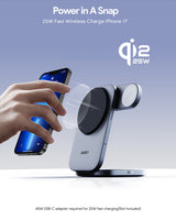 AUKEY MagFusion Z Plus Qi2.2 25W Foldable 3 in 1 Wireless Charger Station LC-MC312P, view 2