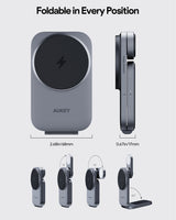 AUKEY MagFusion Z Plus Qi2.2 25W Foldable 3 in 1 Wireless Charger Station LC-MC312P, view 6