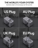 AUKEY Travel Mate 100W GaN Universal Adapter with USB Ports, view 2