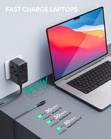 AUKEY Travel Mate 100W GaN Universal Adapter with USB Ports, view 3