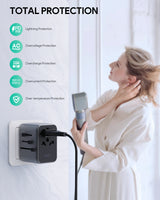 AUKEY Travel Mate 35W Universal Adapter with USB Ports, view 3