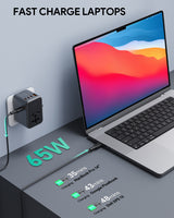 AUKEY Travel Mate 65W GaN Universal Adapter with USB Ports, view 3