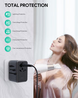 AUKEY Travel Mate 65W GaN Universal Adapter with USB Ports, view 6