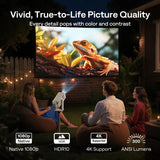Aurzen BOOM air Google TV Smart Projector, view 3