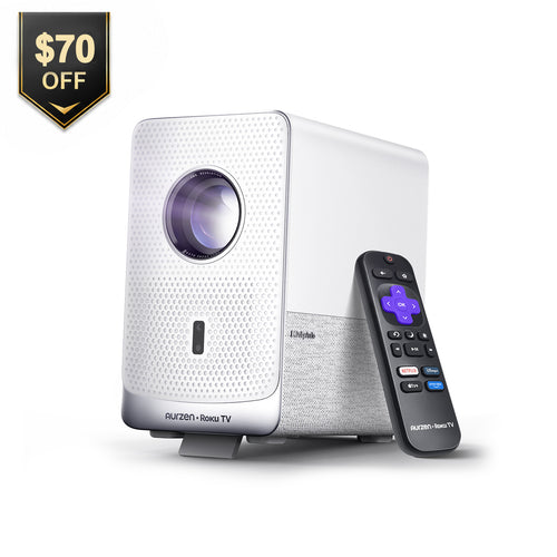 Aurzen EAZZE D1R Cube Roku TV Smart Projector