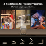 Aurzen ZIP Tri-Fold Portable Mini Projector - Titanium Gold, view 3