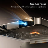 Aurzen ZIP Tri-Fold Portable Mini Projector - Titanium Gold, view 6