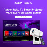 Aurzen EAZZE D1R air Portable Roku TV Smart Projector, view 2