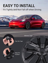 2017-2023 Tesla Model 3 18" Wheel Covers - Performance Hubcaps Matte Black 4PCS | BASENOR, view 6