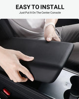 2017-2026 Tesla Model 3 & 2020-2024 Model Y Console Cover - TPU Non-Slip Armrest | BASENOR, view 6