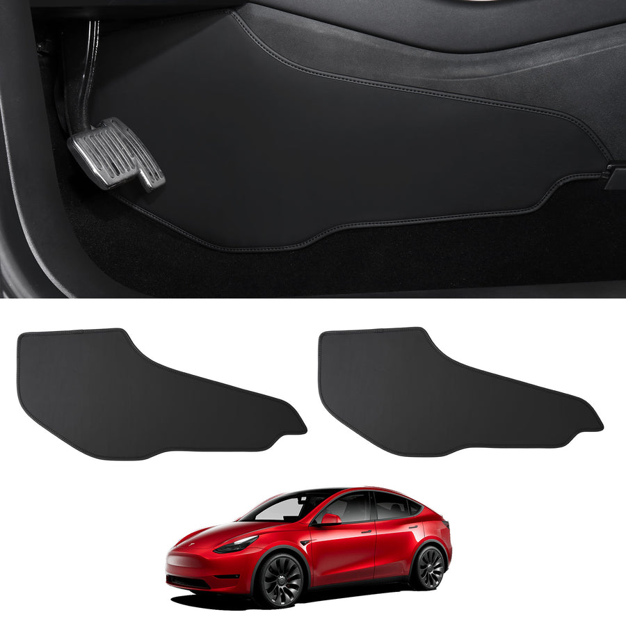 2017-2023 Tesla Model 3 Anti-Kick Mats - Waterproof Leather 2PCS | BASENOR