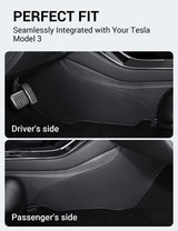 2017-2023 Tesla Model 3 Anti-Kick Mats - Waterproof Leather 2PCS | BASENOR, view 3