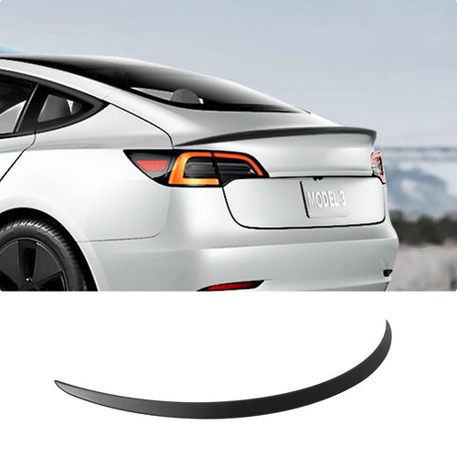 2017-2023 Tesla Model 3 Performance Rear Spoiler - Gen 2 ABS No Drilling Matte Black | BASENOR