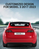 2017-2023 Tesla Model 3 Performance Rear Spoiler - Gen 2 ABS No Drilling Matte Black | BASENOR, view 2