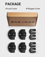 2017-2026 Tesla Model 3 Highland & Model Y Juniper Door Lock Cover - Carbon No Tape | BASENOR, view 2