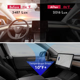 2017-2026 Tesla Model 3 & Model Y Windshield Sunshade - Foldable Silver Reflective | BASENOR, view 2