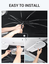 2017-2026 Tesla Model 3 & Model Y Windshield Sunshade Umbrella - Nano Ice Crystal Retractable | BASENOR, view 2