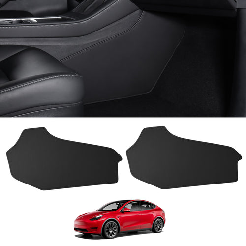 2020-2024 Tesla Model Y Center Console Anti-Kick Mats - Waterproof 2PCS | BASENOR