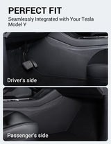2020-2024 Tesla Model Y Center Console Anti-Kick Mats - Waterproof 2PCS | BASENOR, view 2