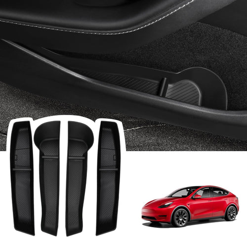 2020-2024 Tesla Model Y Door Side Storage Box - TPE Waterproof 4PCS | BASENOR
