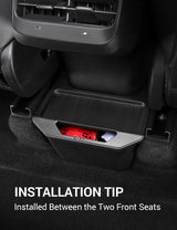 2020-2024 Tesla Model Y Rear Console Organizer - Trash Can Anti-Slip | BASENOR, view 2