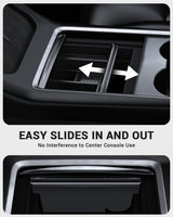 2021-2023 Tesla Model 3 & 2021-2024 Model Y Console Organizer - Carbon Hidden Drawer | BASENOR, view 4