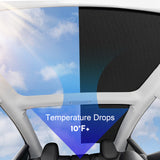 2017-2020 Tesla Model 3 Glass Roof Sunshade - Foldable 4PCS | BASENOR, view 2