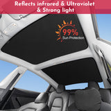 2017-2020 Tesla Model 3 Glass Roof Sunshade - Foldable 4PCS | BASENOR, view 3