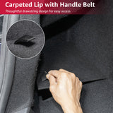 2021-2025 Tesla Model 3 Trunk Storage Bins - Waterproof Carpeted Lid | BASENOR, view 3