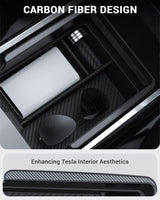 2021-2023 Tesla Model 3 & 2021-2024 Model Y Armrest Console Organizer - Carbon Edition | BASENOR, view 6