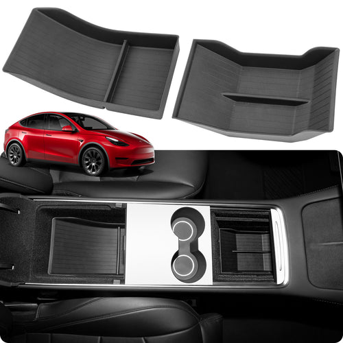 2021-2023 Tesla Model 3 & 2021-2024 Model Y Lower Console Organizer - TPE Bottom Storage | BASENOR
