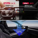 2021-2026 Tesla Model X Windshield Sunshade - Foldable with Storage Bag | BASENOR, view 2