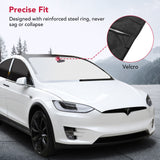 2021-2026 Tesla Model X Windshield Sunshade - Foldable with Storage Bag | BASENOR, view 5