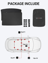 2022-2026 Tesla Model S Glass Roof Sunshade - No Gap UV Protection Foldable | BASENOR, view 3