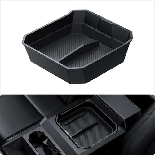 2024-2026 Tesla Cybertruck Console Organizer - Carbon Edition | BASENOR