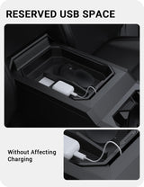 2024-2026 Tesla Cybertruck Console Organizer - Carbon Edition | BASENOR, view 6