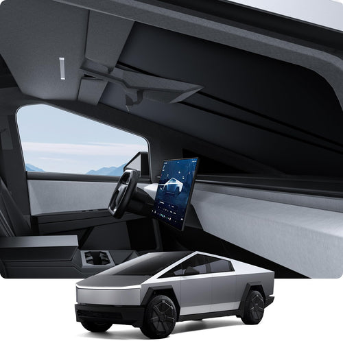 2024-2026 Tesla Cybertruck Windshield Sunshade - Nano Ice Crystal No Gaps | BASENOR