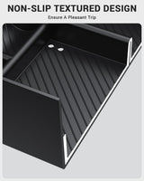 2024-2026 Tesla Model 3 Highland & Model Y Juniper Console Organizer - Carbon Edition 3PCS | BASENOR, view 3