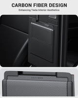 2024-2026 Tesla Model 3 Highland & Model Y Juniper Console Organizer - Carbon Edition 3PCS | BASENOR, view 6
