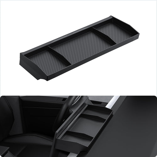 2024-2026 Tesla Cybertruck Behind Screen Storage - Dashboard Hidden Sunglasses Holder | BASENOR