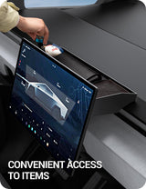 2024-2026 Tesla Cybertruck Behind Screen Storage - Dashboard Hidden Sunglasses Holder | BASENOR, view 5