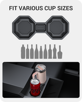 2024-2026 Tesla Cybertruck Cup Holder Insert - Carbon Silicone Non-Slip | BASENOR, view 5