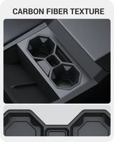 2024-2026 Tesla Cybertruck Cup Holder Insert - Carbon Silicone Non-Slip | BASENOR, view 6