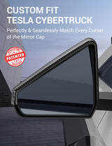 2024-2026 Tesla Cybertruck Mirror Cover Caps - Real Carbon Fiber | BASENOR, view 2