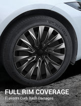 2024-2026 Tesla Model 3 Highland 18" Wheel Covers - Nova Silver 4PCS | BASENOR, view 2