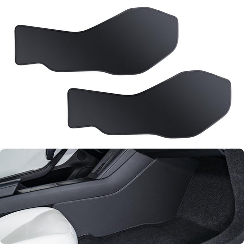 2024-2026 Tesla Model 3 Highland Anti-Kick Mats - Waterproof Leather | BASENOR